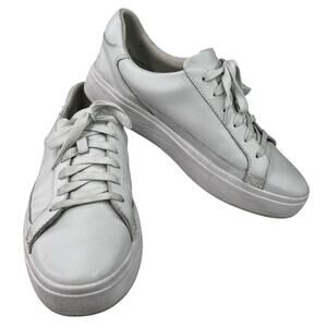 Kizik Womens Mens Vegas Sneakers White 10 Leather